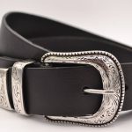 zwarte leren riem dames