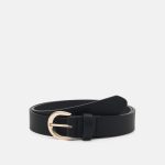 zwarte riem met gouden gesp