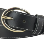 zwarte riem met gouden gesp